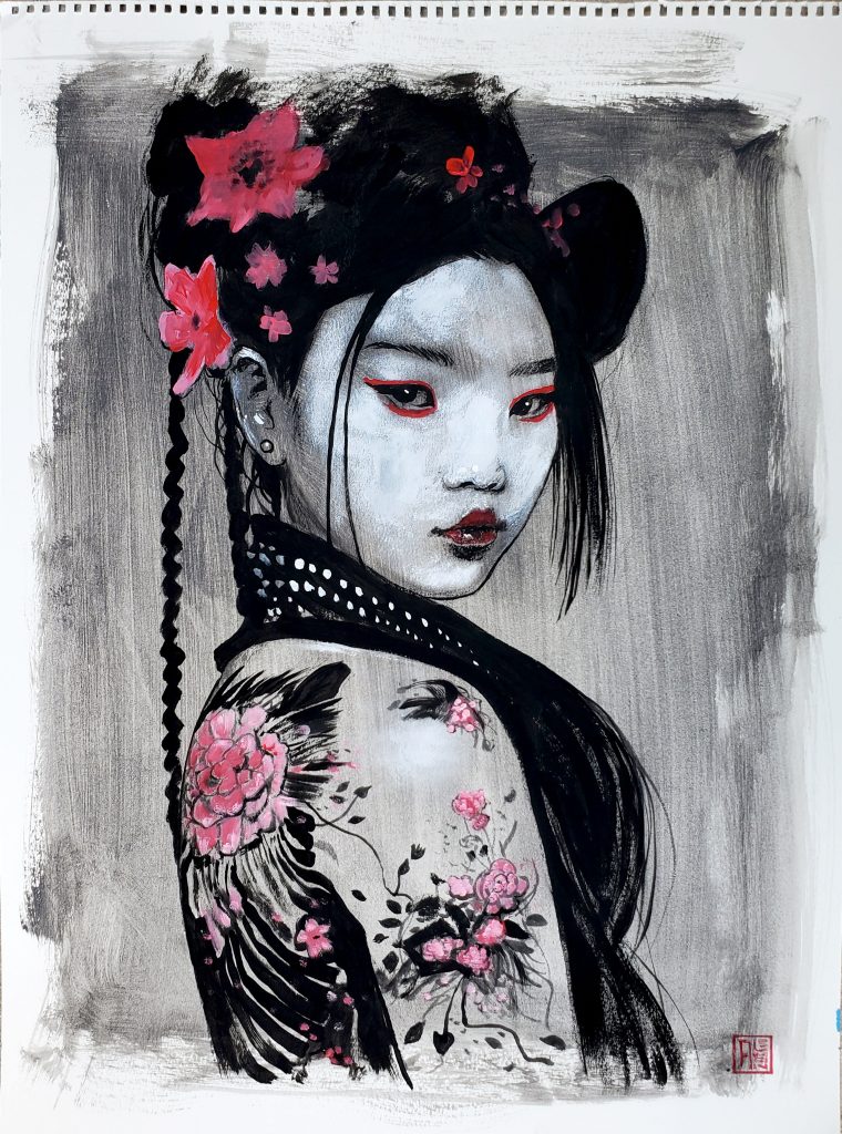 09.12.2023 Acrylic painting on paper by Carlos Delgado Aleman