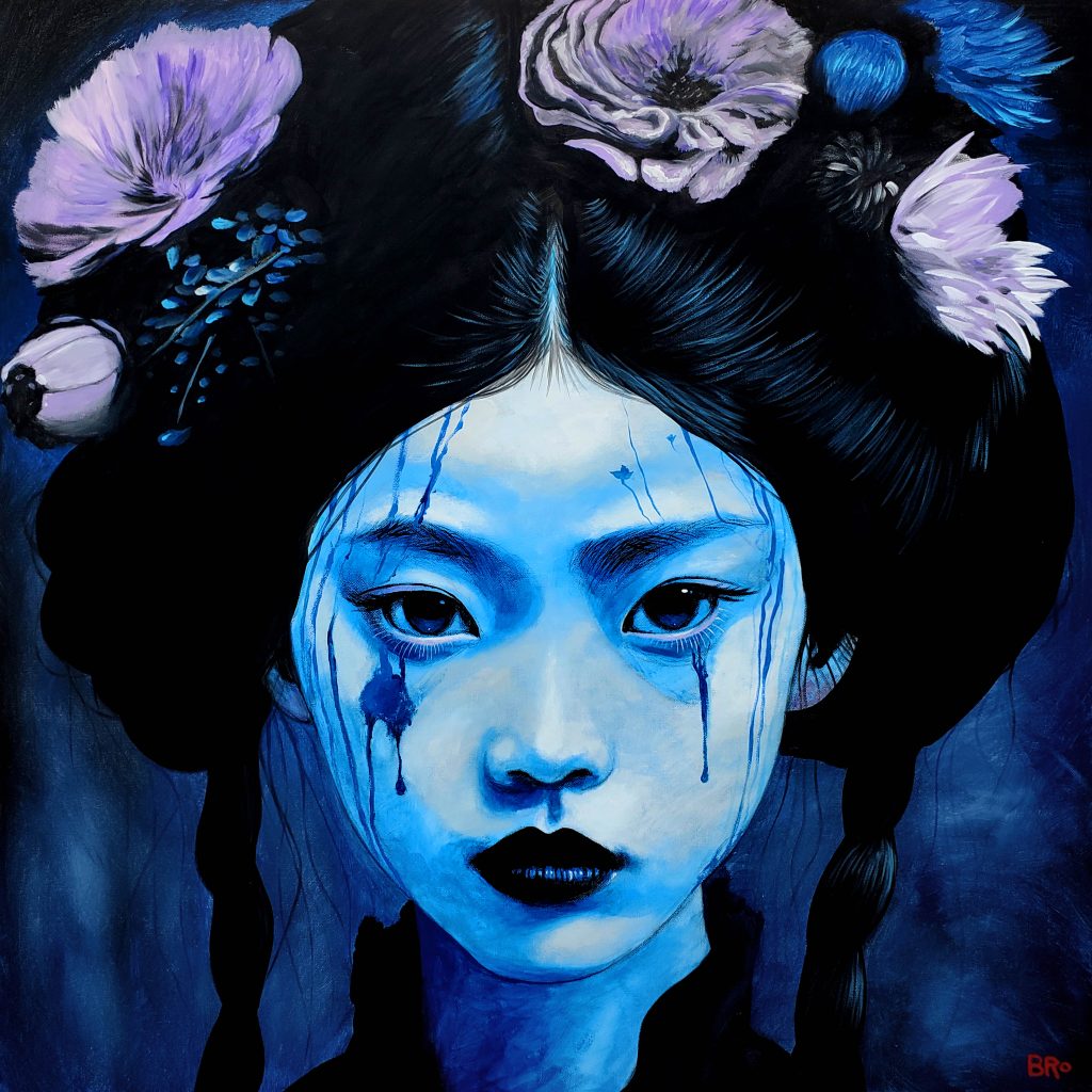 Cerulean Secrets by Bro the painter of Goth and Geishas